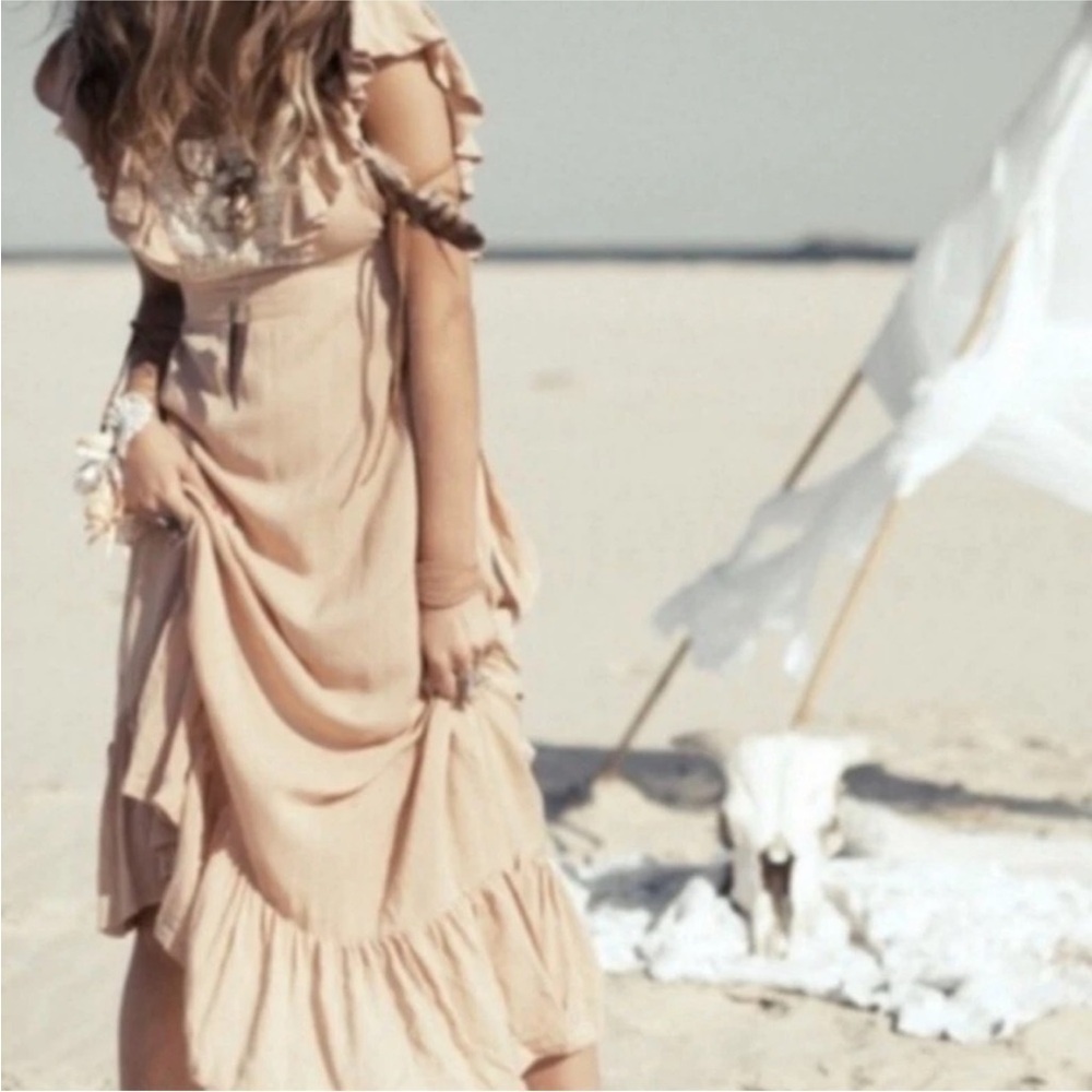 Spell and the Gypsy Collective RARE ivory Woodstock dress vintage - Picture 4 of 8
